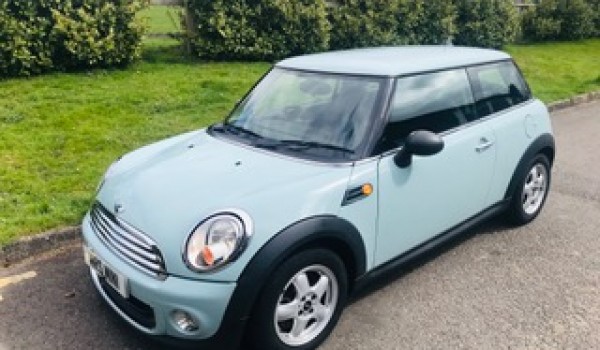 Daisy chose this 2011 MINI One in Ice Blue with low miles – just 29500