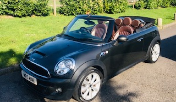 Off to the Isle of Mann for this 2012 MINI Cooper S Convertible in Eclipse Grey with Mault Brown Lounge Leather Heated Sports Seats & LOW MILES + Full Service History