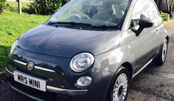 What a wonderful Birthday present – 2012 Fiat 500 Lounge – Rare in Grey with Bluetooth & Just Serviced