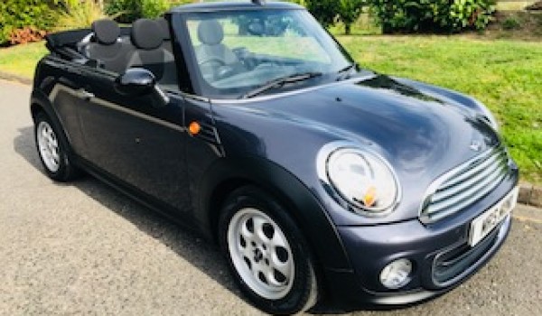 Jacquie has chosen this 2012 MINI One Avenue Convertible in HIGHCLASS GREY (rare colour) with PEPPER PACK