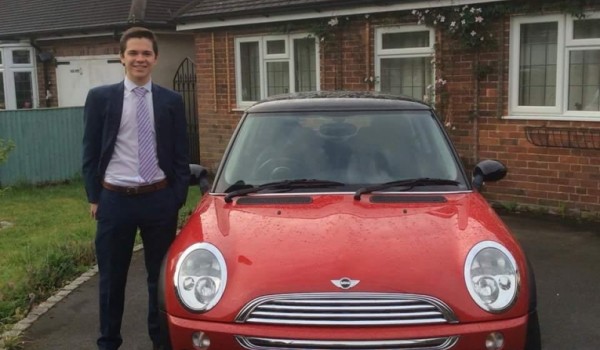 Too Late, “George”  is off to her new home soon…. With JOSH – enjoy your music you two !!!   2004 MINI Cooper With Chili Pack in Red with Low Miles