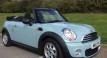 Jo is having Chelsea – 2012 MINI One Convertible in Ice Blue with Low miles & called Chelsea